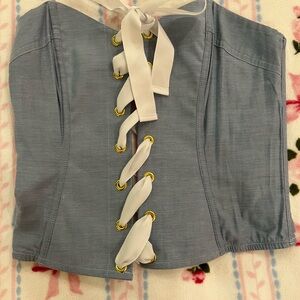 Victoria's Secret Blue and White Corset